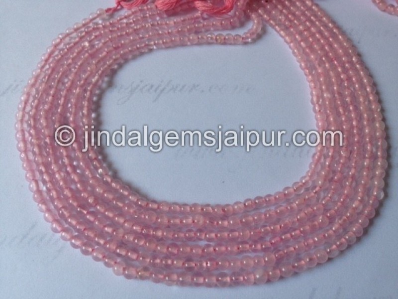 Rose Quartz Smooth Round Shape Beads